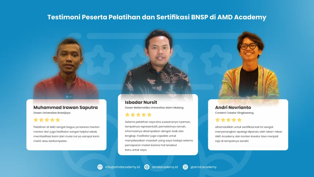 Testimoni Pelatihan dan Sertifikasi BNSP
