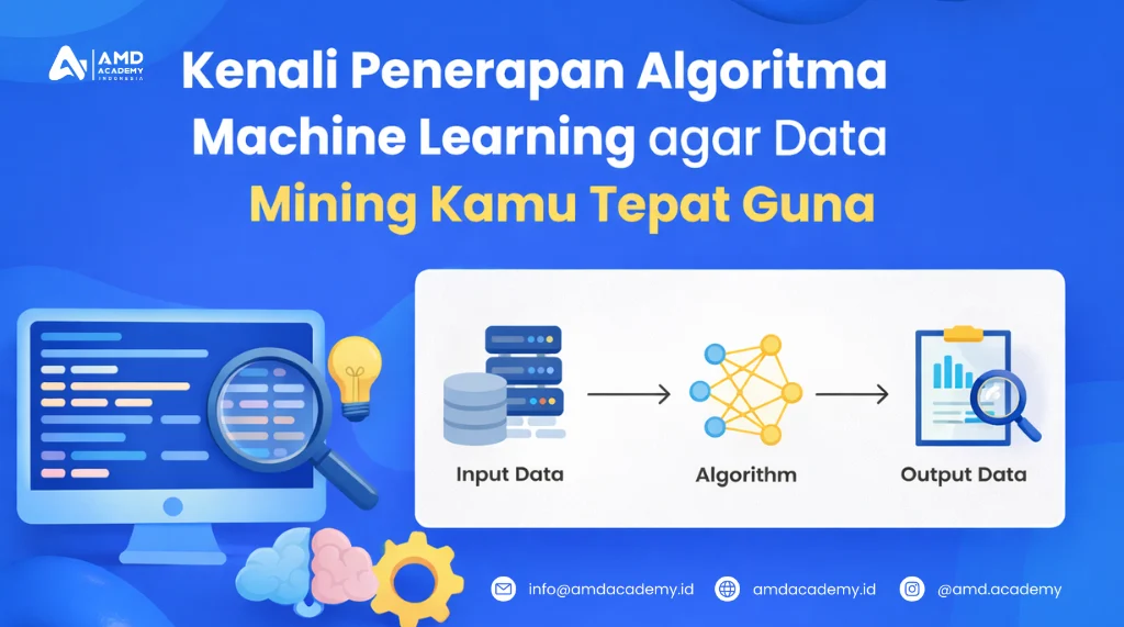 Poster penerapan algoritma machine learning untuk data mining dalam pelatihan dan sertifikasi BNSP