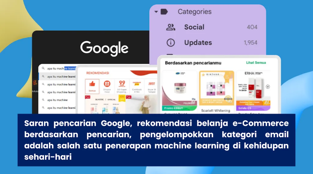 Contoh penerapan machine learning di Google dan e-commerce untuk pelatihan dan sertifikasi BNSP