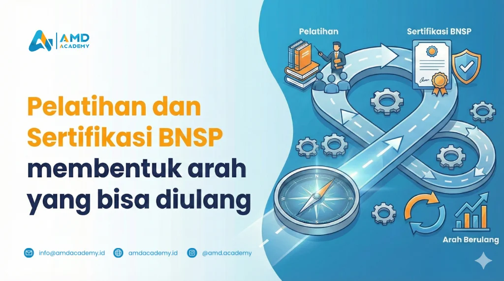 Membentuk pola arah konten yang konsisten dan bisa diulang (scalable) menggunakan standar pelatihan dan sertifikasi BNSP