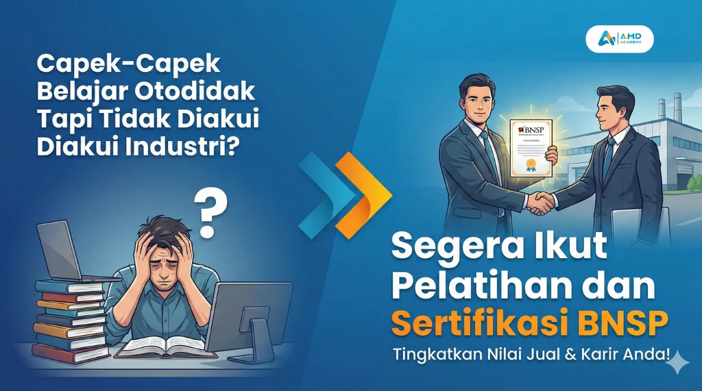 Pentingnya validasi keahlian autodidak melalui program pelatihan dan sertifikasi BNSP resmi.